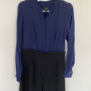 J. Crew Collection Dress. Navy top, black bottom. Size 8, NWT.